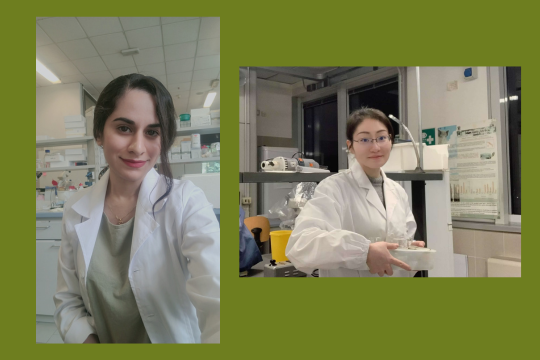 Fatemeh Shanbeh Zadeh e Yue Huang, PhD students awarded during the Eu Green Week partner event