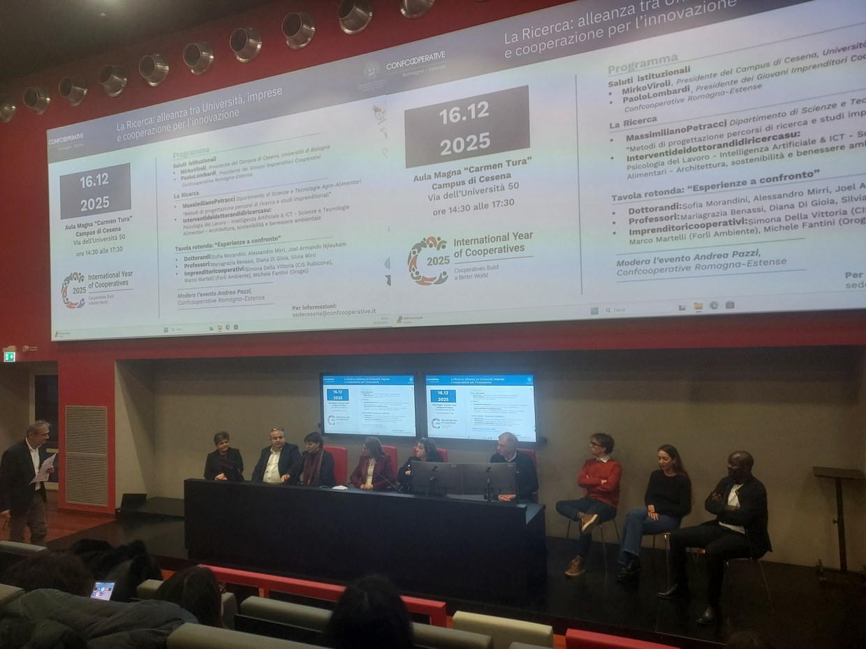 Un momento dell'iniziativa "La Ricerca: Alleanza tra Università, Imprese e Cooperazione per l’Innovazione", a cui ha collaborato il DISTAL