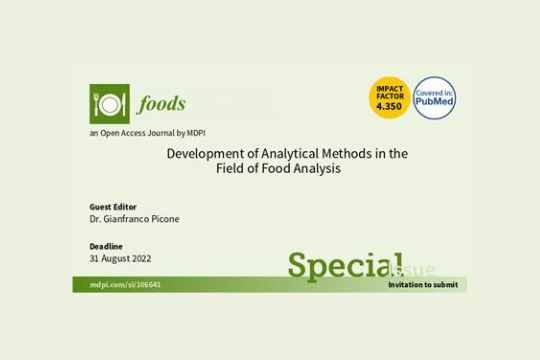 Special Issue "Development of Analytical Methods in the Field of Food Analysis"