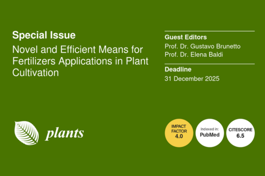 Special Issue "Novel and Efficient Means for Fertilizers Applications in Plant Cultivation"