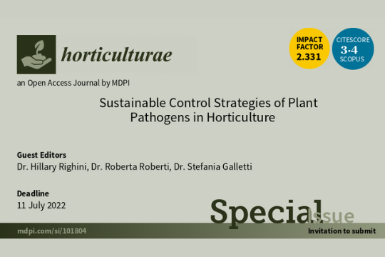 Special Issue "Sustainable Control Strategies of Plant Pathogens in Horticulture"